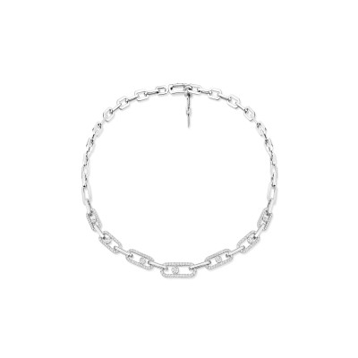 MESSIKA PARIS MOVE LINK PAVÉ WHITE GOLD DIAMOND NECKLACE 14042-WG